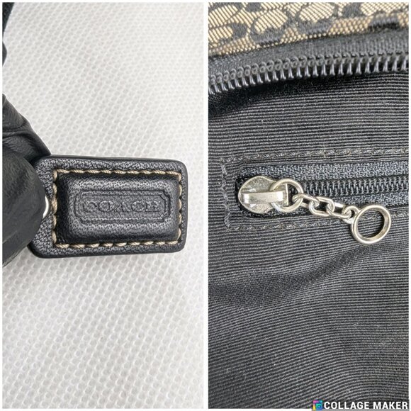 Authentic COACH Soho Mini Signature Swingpack - Black & Gray C Jacquard - Picture 8 of 15